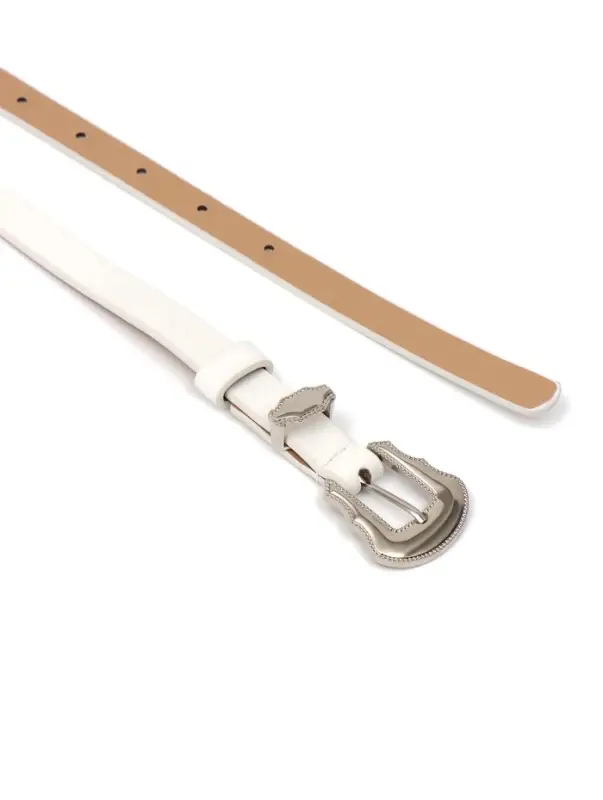 Ремень женский, 1.5&times;110 см, без винта, 1 прокол, белый