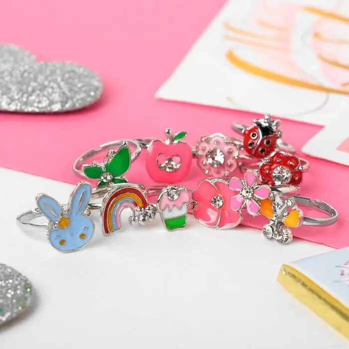 Кольцо детское Выбражулька «Животный мир», форма МИКС, цвет МИКС, безразмерное Кольцо детское Выбражулька «Животный мир», форма МИКС, цвет МИКС, безразмерное