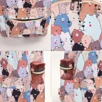 Рюкзак школьный &laquo;Мишки&raquo;, с пеналом, 29&times;12&times;41 см, разноцветный