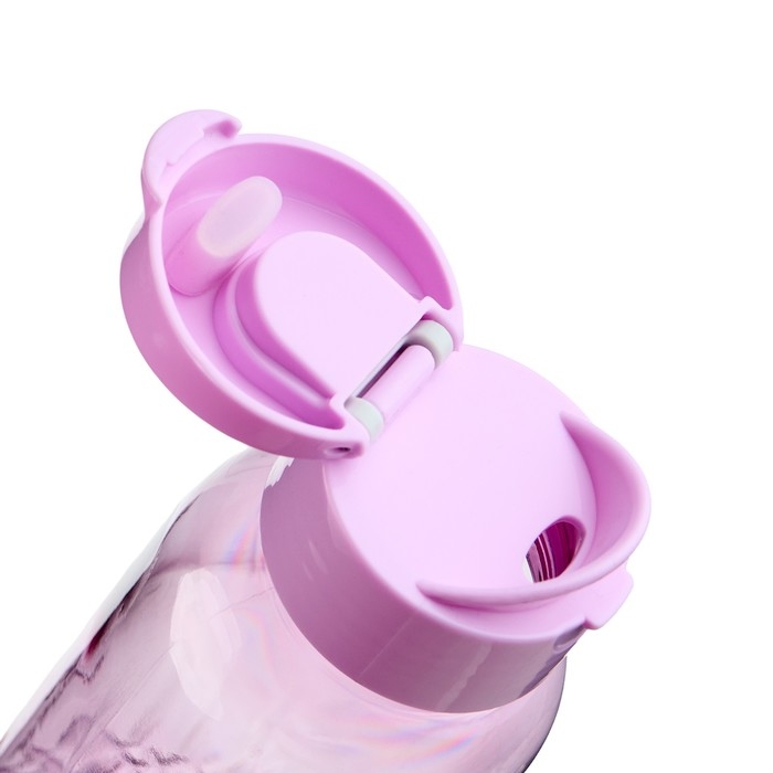 Бутылка для воды спортивная, 650 мл,  Бутылка для воды спортивная, 650 мл, "Флорес", 4.7 х 22 х 7 см, сиреневая