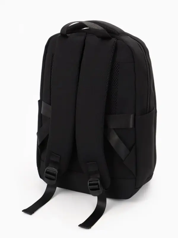 Рюкзак школьный, 2 отделения, 5 карманов, водонепроницаемое дно, 26&times;14&times;39 см, чёрный