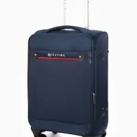 Чемодан на колёсах TEXTURA, с увеличением, кодовый замок, 36&times;25&times;58 см, 20", синий
