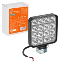 Фара светодиод. квадратная, 16LED, дальний свет, 16Вт, 83х83х22мм, 12В, STANDARD