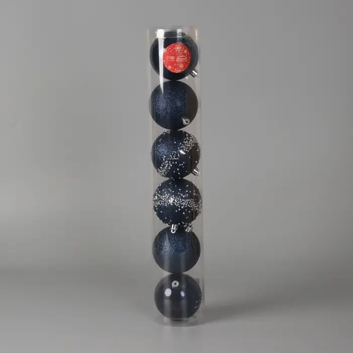 Ёлочные игрушки &laquo;Джейн - холод&raquo;, шары новогодние, d=8 см, набор 6 шт. синий