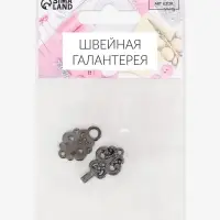 Декоративная застёжка, 4.5&times;1.5 см, цвет чёрный