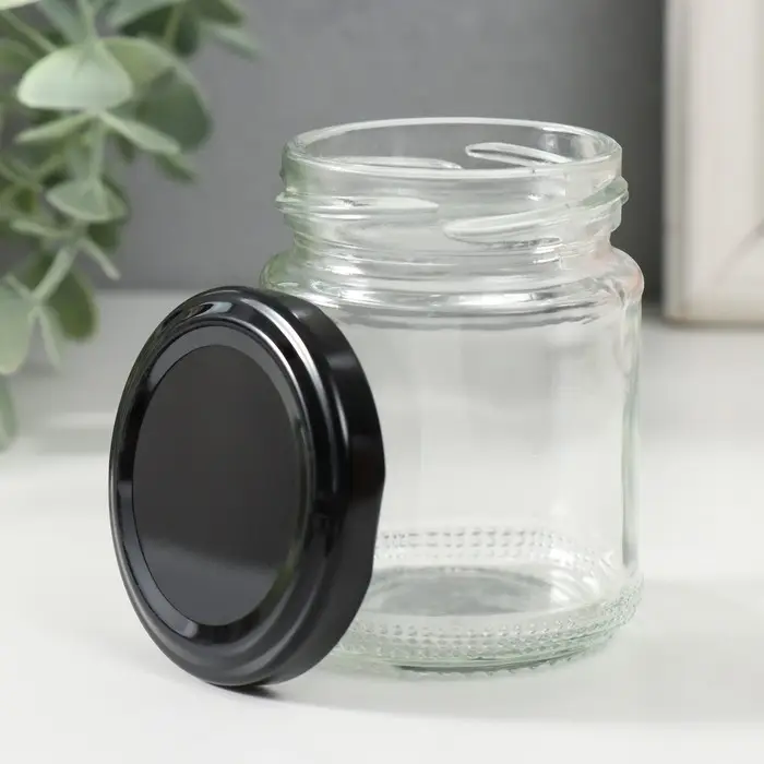 Банка для свечей стекло с крышкой Банка для свечей стекло с крышкой "Прозрачность" 150 мл 6х6х8 см