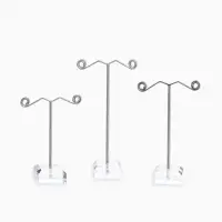 Подставка под серьги &laquo;QF. Акрил&raquo;, набор 3 шт., h=8, 10, 12 см, прозрачная