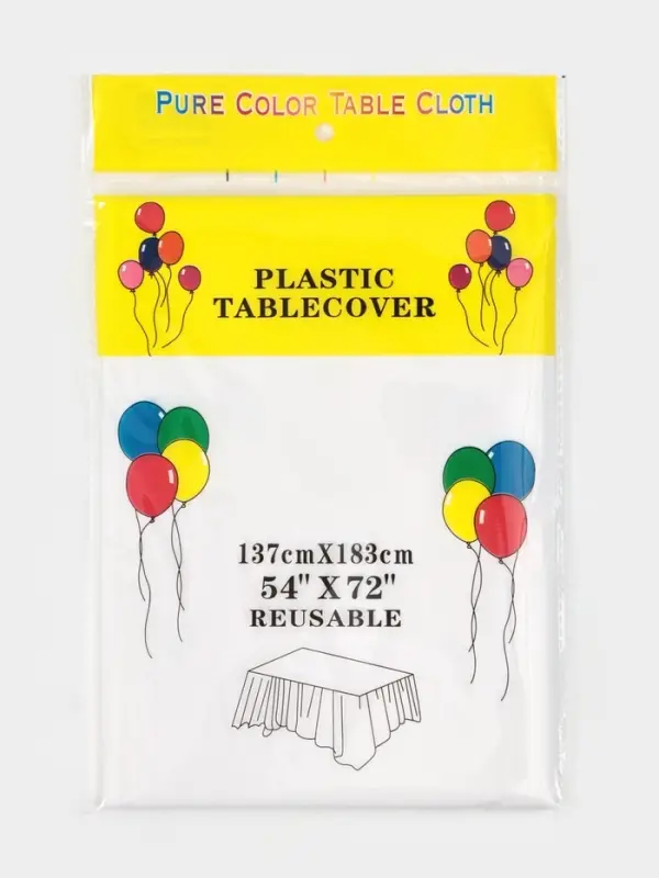 Скатерть на стол Доляна &laquo;Праздничный стол&raquo;, 137&times;183 см, толщина 30 мкм, белая