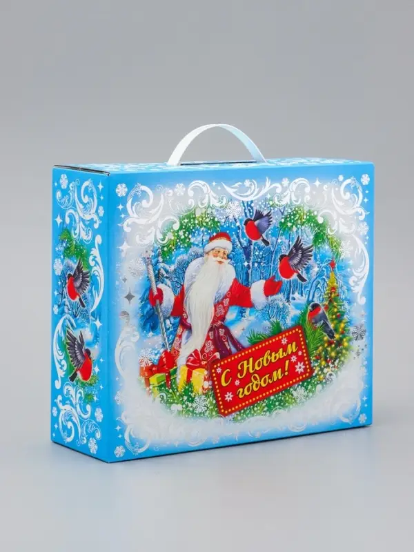 Коробка Новогодняя подарочная Коробка Новогодняя подарочная "Снегири" 29 х 24,5 х 9,5 см