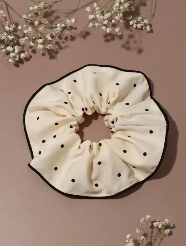 Резинка для волос "Орбита гранд" горох, 13 см, молочный