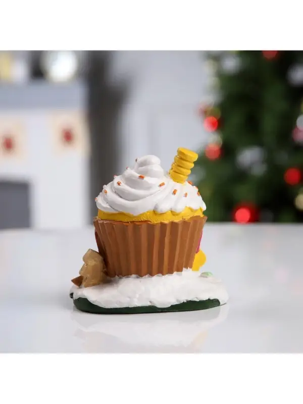 Светодиодная фигура &laquo;Сладкий домик&raquo; 13&times;12&times;9 см, полистоун, от батареек LR44&times;3, свечение тёплое белое