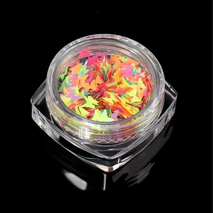 Пайетки для декора «Бабочки NEON», разноцветные