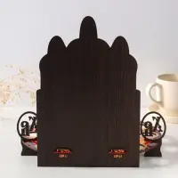 Подставка пасхальная для кулича и 9 яиц красная. 25,5х22х25 см,  под кулич: 15,5 см