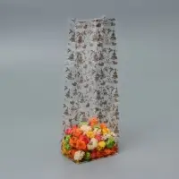Пакет подарочный новогодний с жёстким дном 6×8×23 см