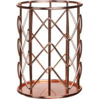 Подставка-стакан для письм принадлежн. Attache роз.золото 80x100мм металл