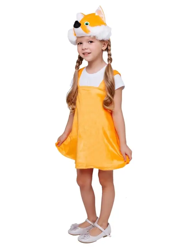 Карнавальный костюм  Карнавальный костюм "Лиса Ириска" (сарафан, шапка) размер 110-56