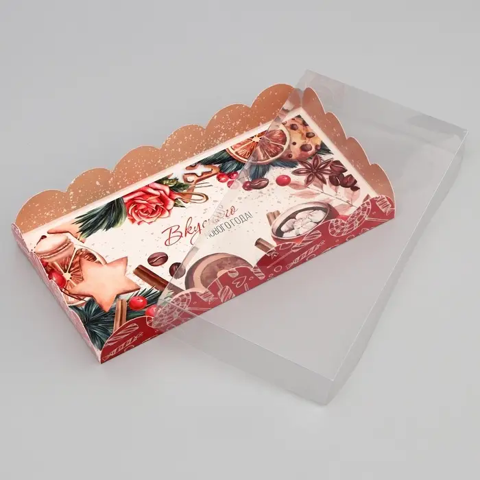 Коробка для печенья, «Волшебных мнгновений», 10.5×20×3 см, Новый год Коробка для печенья, «Волшебных мнгновений», 10.5×20×3 см, Новый год