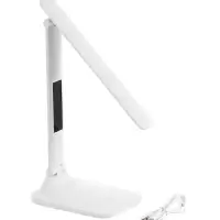 Часы - лампа электронные настольные для дома, календарь, термометр, USB, 12&times;17&times;34 см