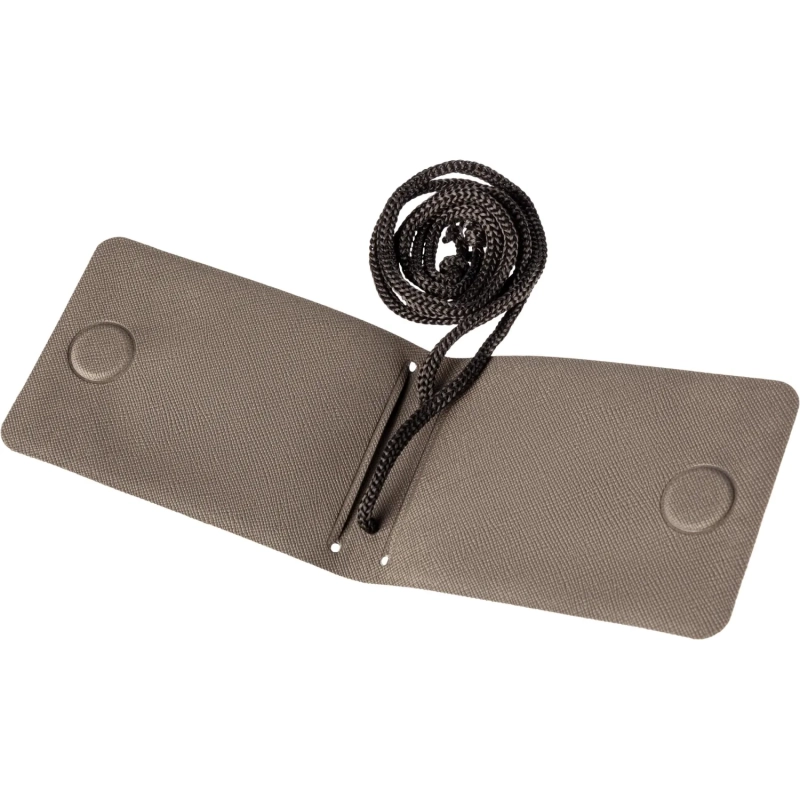 Бейдж вертик двойн с магн.креп,шнур,70x112мм(60х90мм)Экокожа графит EKM-4V