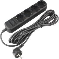 Удлинитель Power Cube 4р/5м без выкл 16А черн (PC-2B-5M)