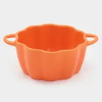 Горшочек для запекания &laquo;Тыква&raquo;, 500 мл, 18.5&times;14&times;11 см, посуда для Хэллоуина, жаропрочная керамика, оранжевый