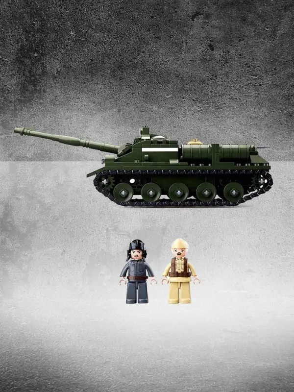 Конструктор Армия ВОВ Sluban &laquo;Танк ПТ-САУ 100&raquo;, 338 деталей