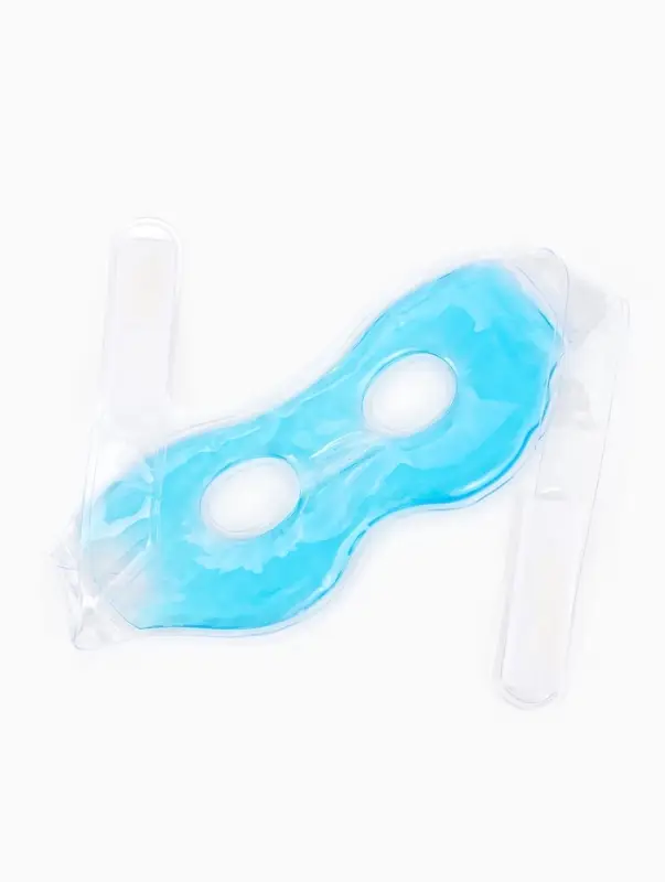 Маска для лица гидрогелевая, охлаждающая/согревающая, 23&times;10&times;0.5 см, синяя