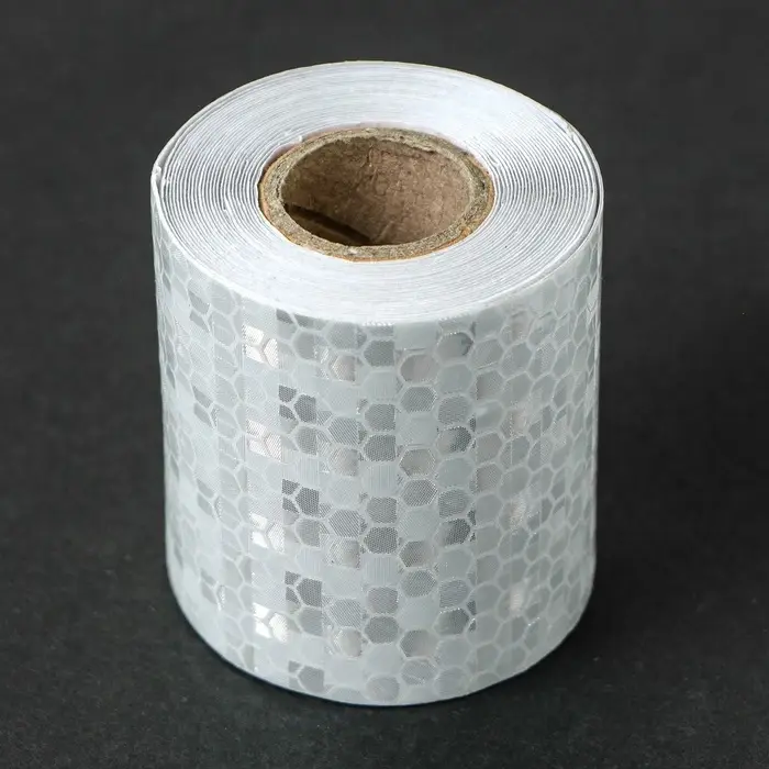 Светоотражающая лента, самоклеящаяся, белая, 5 см &times; 3 м