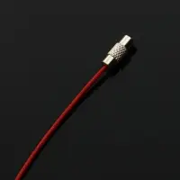 Брелок для ключей TORSO, стальной трос, 15 см, красный Брелок для ключей TORSO, стальной трос, 15 см, красный