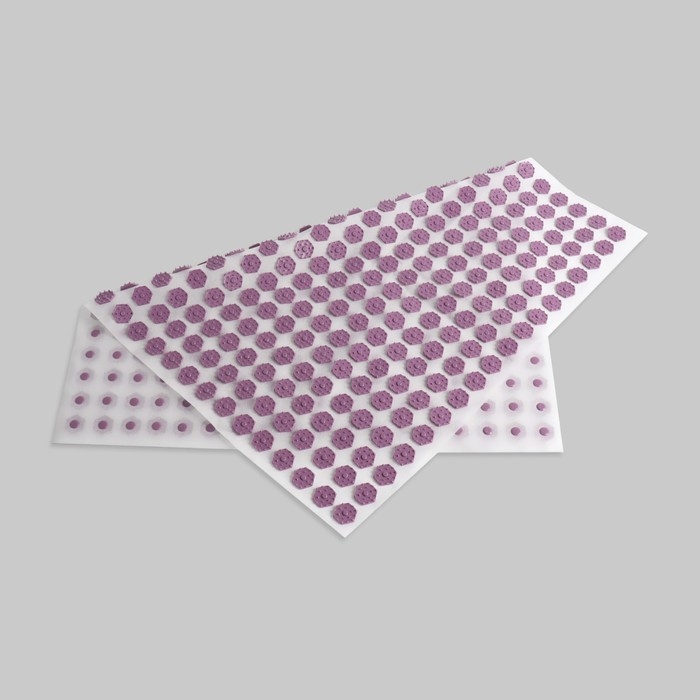 Ипликатор-коврик, основа спанбонд, 360 модулей, 56 × 62 см, цвет белый/лавандовый