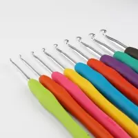Набор крючков для вязания, d=2-6 мм, 14 см, 9 шт., разноцветный