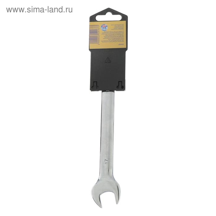 Ключ комбинированный трещоточный шарнирный ТУНДРА, CrV, полированный, 72 зуба, 17 мм Ключ комбинированный трещоточный шарнирный ТУНДРА, CrV, полированный, 72 зуба, 17 мм