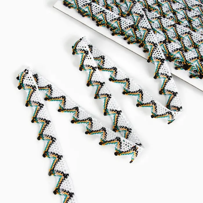 Тесьма &laquo;Уголки&raquo;, ширина 2 см, намотка 25 м, цвет белый