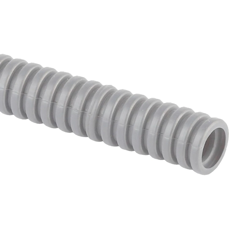 Труба гофрированная ПВХ ЭРА GOFR-25-50-PVС легкая серая d 25мм с зондом 50м