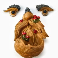 Набор декора на стену, для дома TAKE IT EASY «Лицо с грибами», панно, 6×4 см; 11×16×7 см