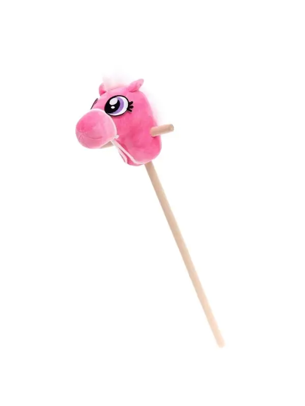 Мягкая игрушка ZABIAKA &laquo;Конь-скакун&raquo;, на палке, розовая