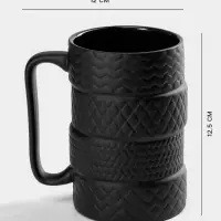 Кружка &laquo;Шины&raquo;, 460 мл, керамика, чёрная