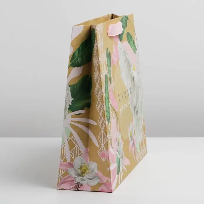 Пакет подарочный крафтовый, упаковка, «Самая красивая», M 30 х 26 х 9 см Пакет подарочный крафтовый, упаковка, «Самая красивая», M 30 х 26 х 9 см