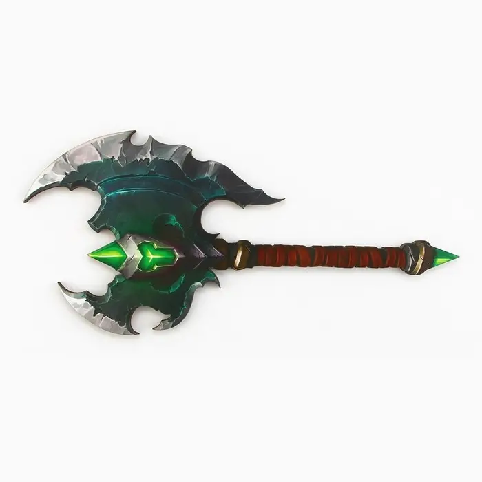 Деревянное оружие, детское сувенирное &laquo;Зеленый&raquo;, топор орка, 11.9&times;25.6 см