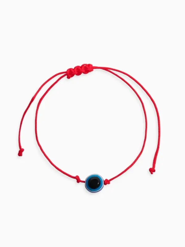Браслет-оберег «Красная нить» глазик крупный, цвет синий, d=5,5 см