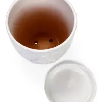 Горшок цветочный с поддоном 2,5 л, d18/h16 см белый керамика, "Голландия" (М) Горшок цветочный с поддоном 2,5 л, d18/h16 см белый керамика, "Голландия" (М)