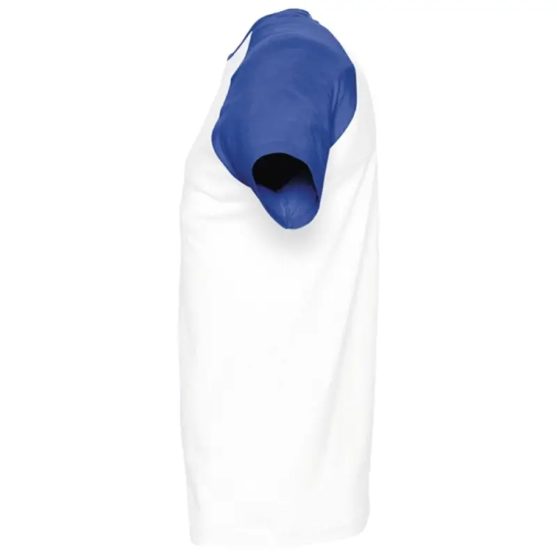 Футболка мужская двухцветная Funky 150, белая с ярко-синим, размер S