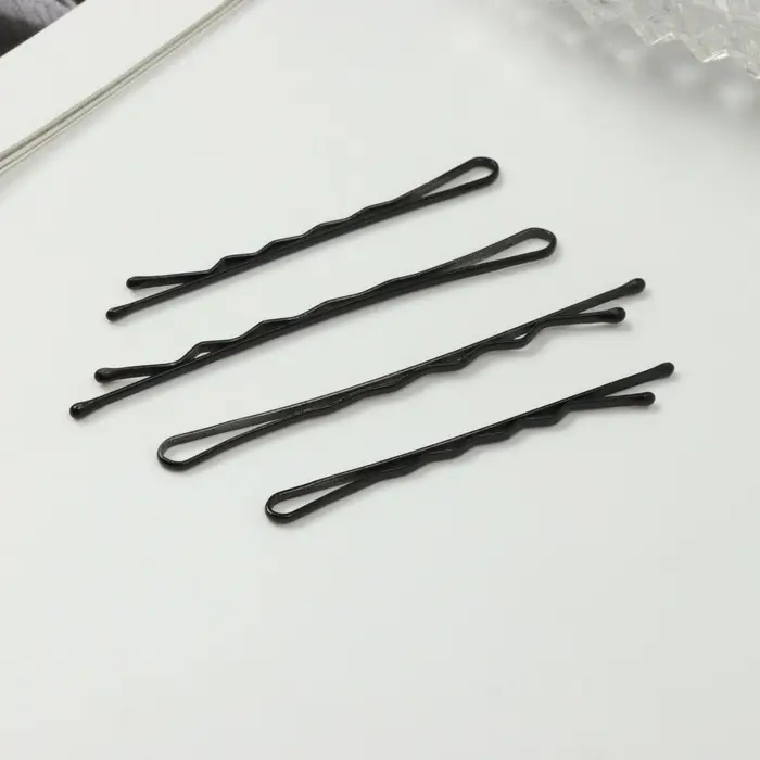 Невидимка для волос  Невидимка для волос "Простой" (набор 40 шт - 4,5 см и 5,5 см) чёрный