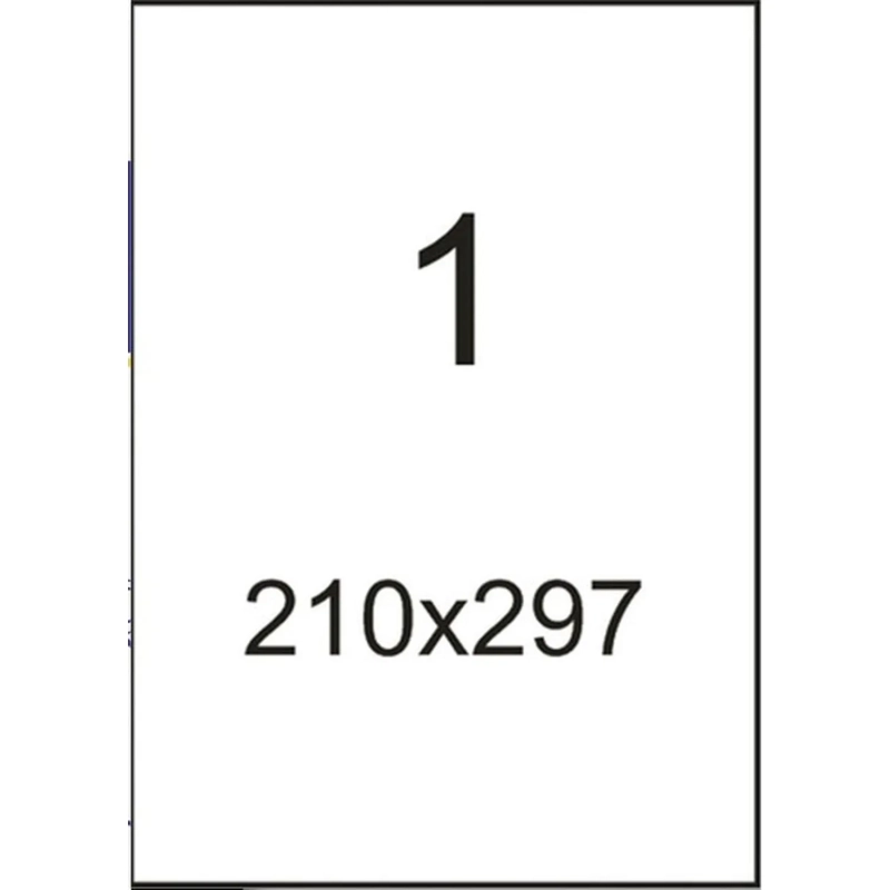 Этикетки самоклеящиеся кауч.к 210х297 белая (100л/уп)