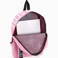 Рюкзак молодёжный на молнии, с карманами, размер 27&times;10&times;37.5 см, розовый
