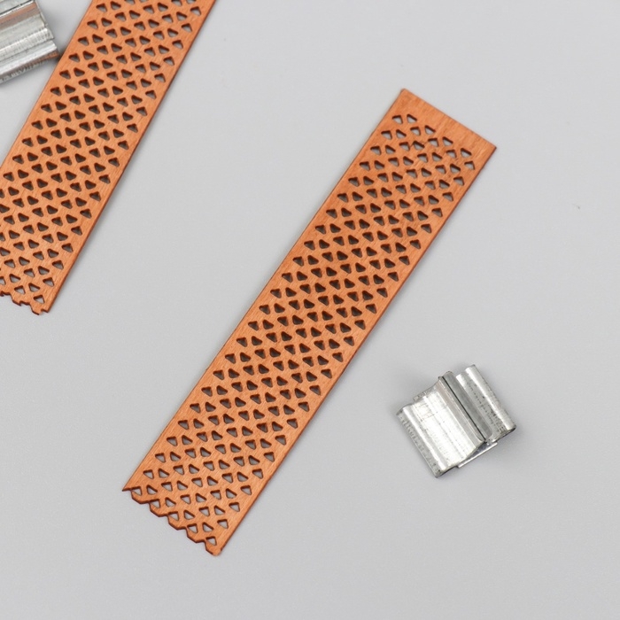 Фитиль для свечи дерево с металлическим держателем широкий набор 2 шт 2х9 см Фитиль для свечи дерево с металлическим держателем широкий набор 2 шт 2х9 см