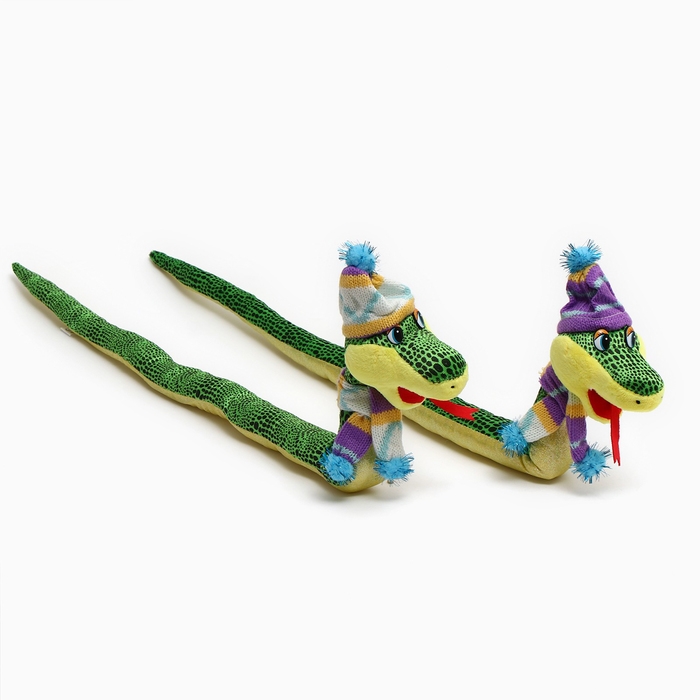 Мягкая игрушка «Змея», зимняя, 72 см, в новогоднем колпаке Мягкая игрушка «Змея», зимняя, 72 см, в новогоднем колпаке