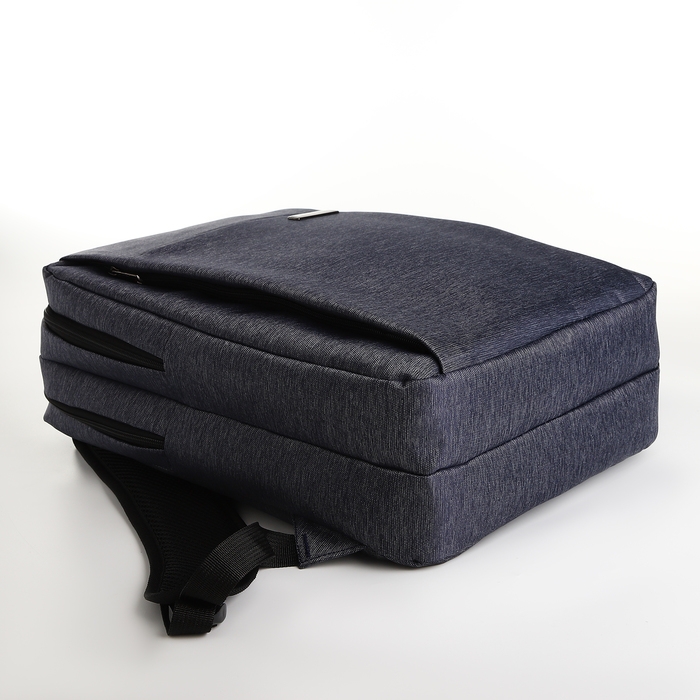 Рюкзак городской на молнии, 2 кармана, с USB, цвет синий Рюкзак городской на молнии, 2 кармана, с USB, цвет синий