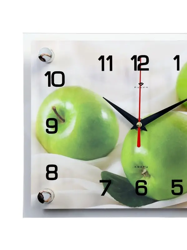 Часы настенные: Кухня, &laquo;Яблоки&raquo;, бесшумные, 20&times;26 см