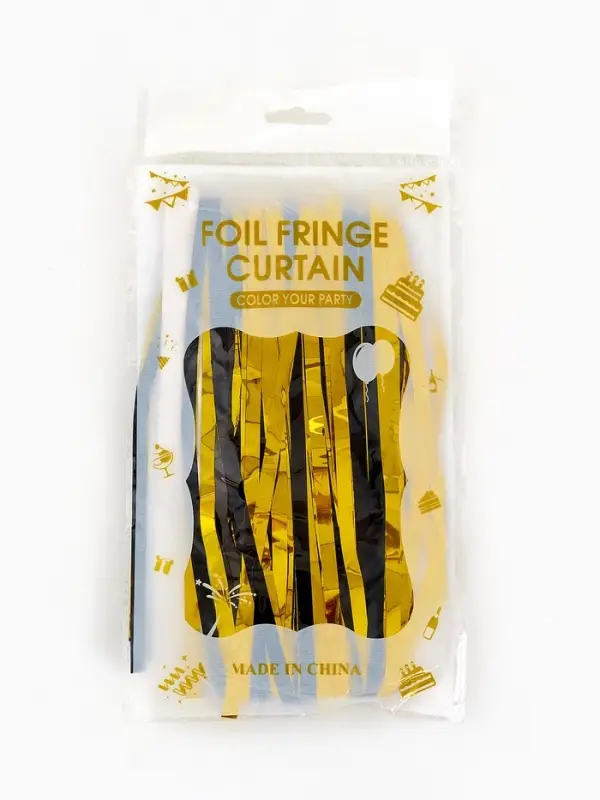 Занавес для фотозоны 1х2 м., черно-золотой